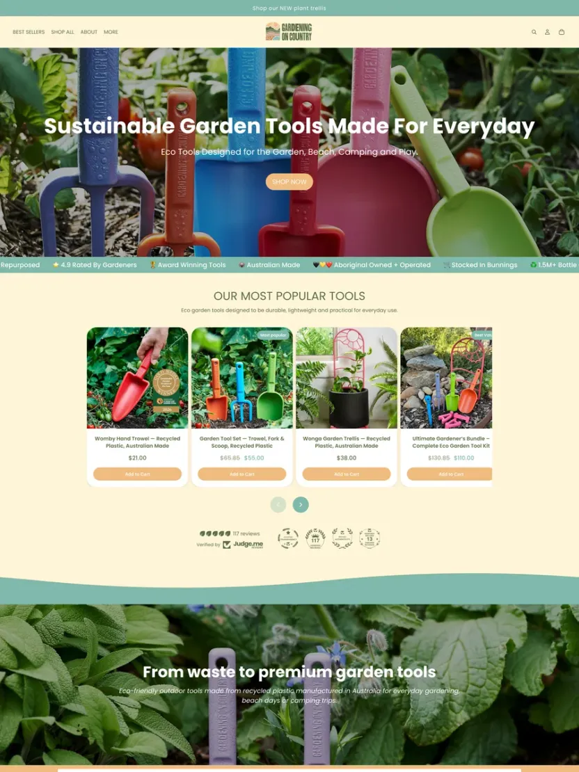 Screenshot of Gardening on Country (gardeningoncountry.com.au)