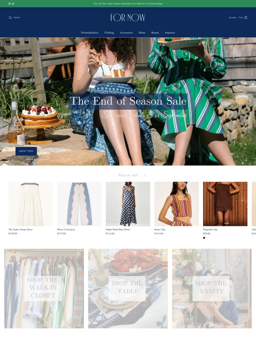 Screenshot of For Now (itsfornow.com)
