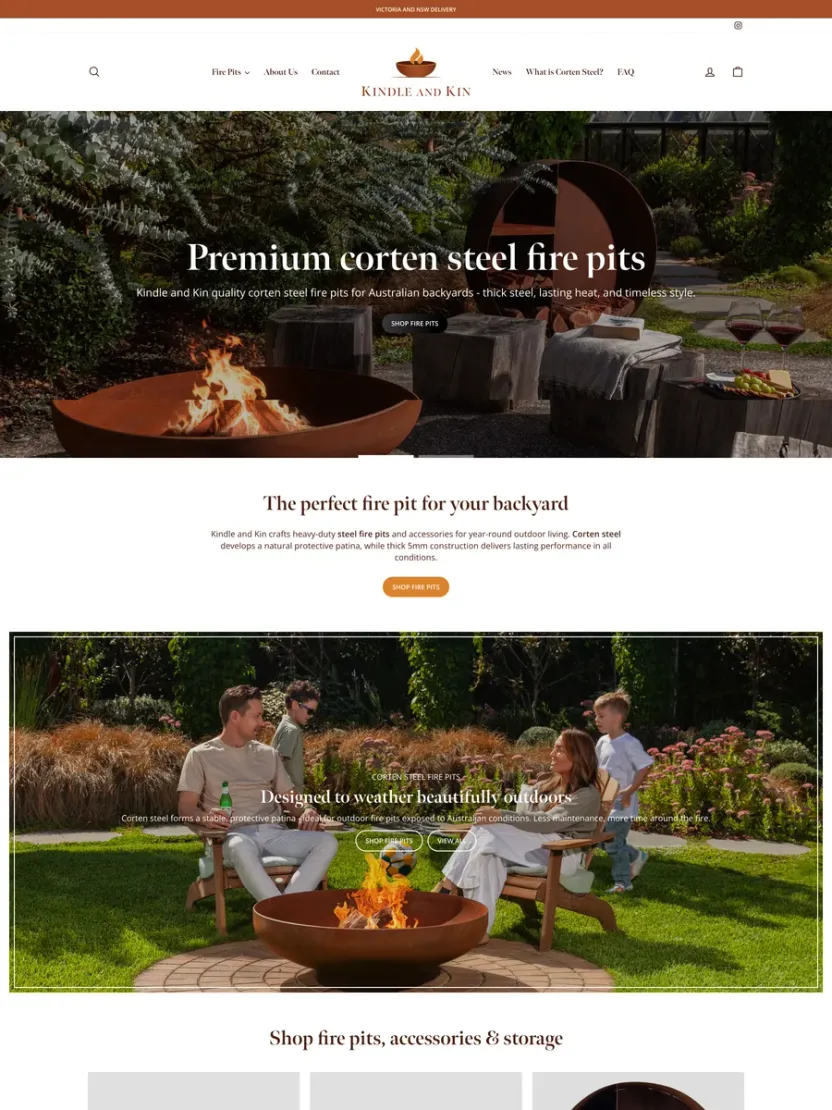 Screenshot of Kindle & Kin (kindleandkin.com.au)