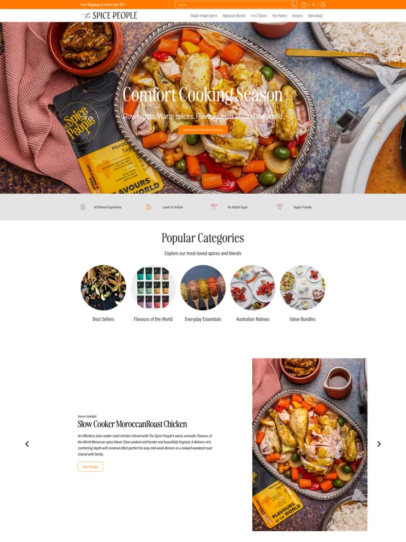 Screenshot of The Spice People (thespicepeople.com.au)