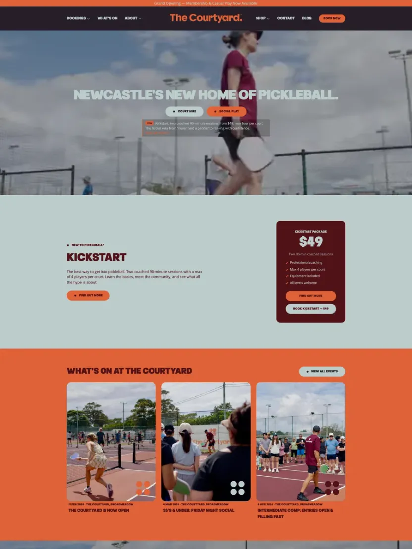 Screenshot of The Courtyard (thecourtyard.com.au)